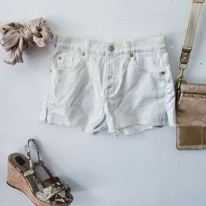 7 For all mankind silver metalic shorts